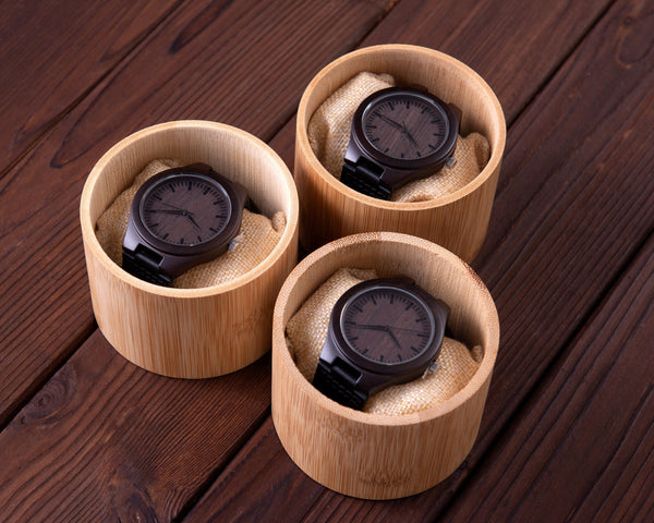 Gifts for Dad Personalized Watches for Men, Wood Watch with Wooden Watch Box, Groomsmen Gifts, Best Man Gift, Husband Gift, Boyfriend Gift